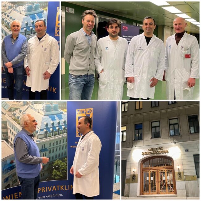 Vienna Privat klinik პრივატ კლინიკის ექიმების სამუშაო ვიზიტი ვენის პრივატ კლინიკასა და ვენის საუნივერსიტეტო კლინიკაში